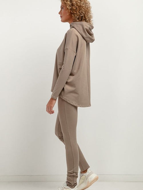 Brown Full-Length Leggings — back view showing fit