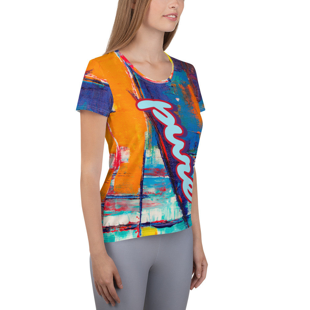 PURE LOVE Women's Athletic T-shirt by Gianneli-9