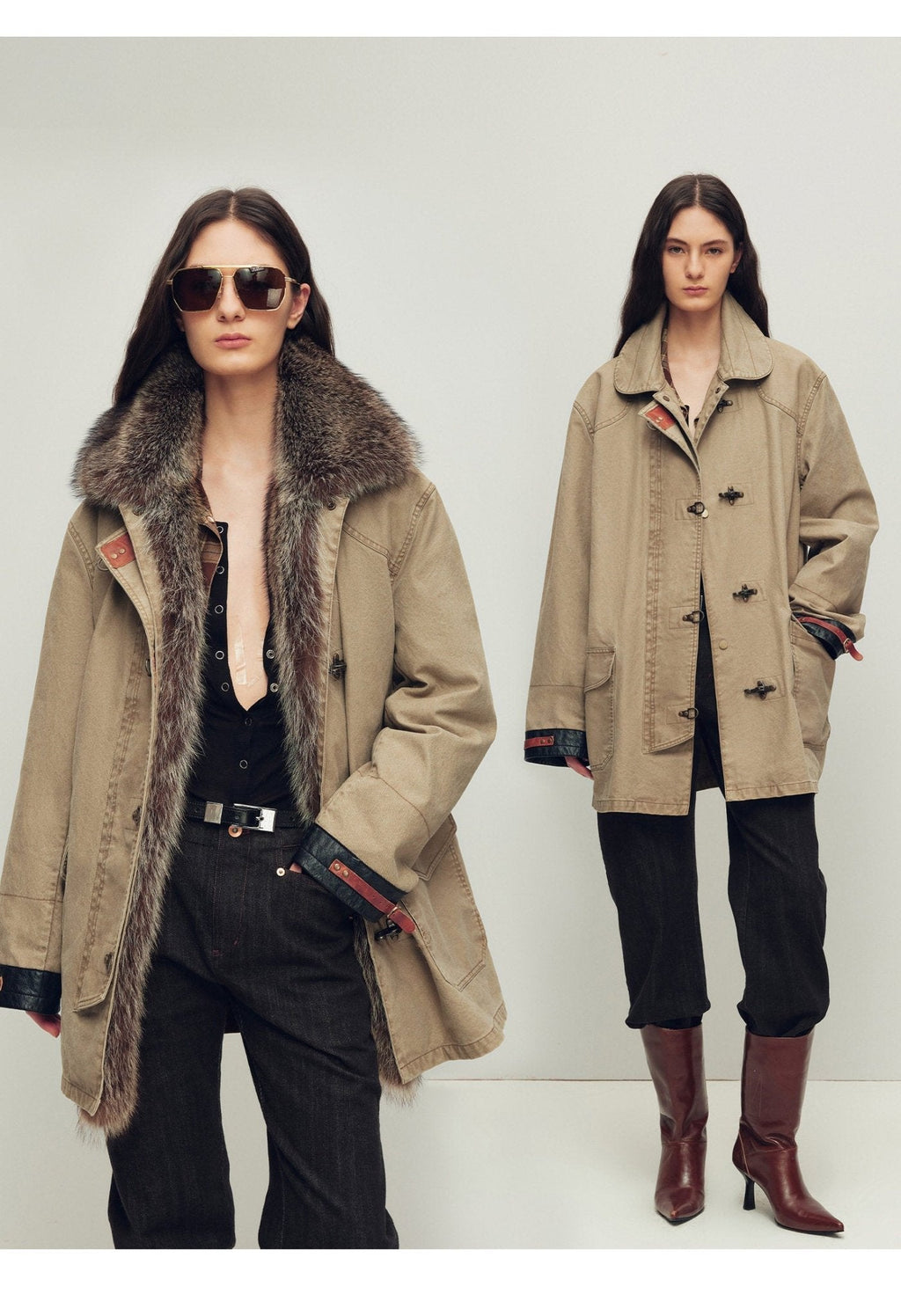 Firelady Women's Parka with Real American Raccoon Fur Collar – Premium 90% White Goose Down Coat
