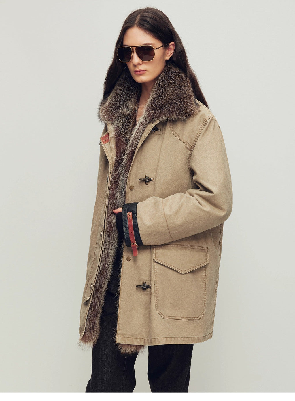 Firelady Women's Parka with Real American Raccoon Fur Collar – Premium 90% White Goose Down Coat