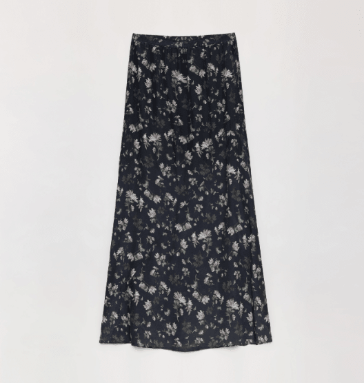 Gallery Dusse Vintage Print Straight Draped Skirt