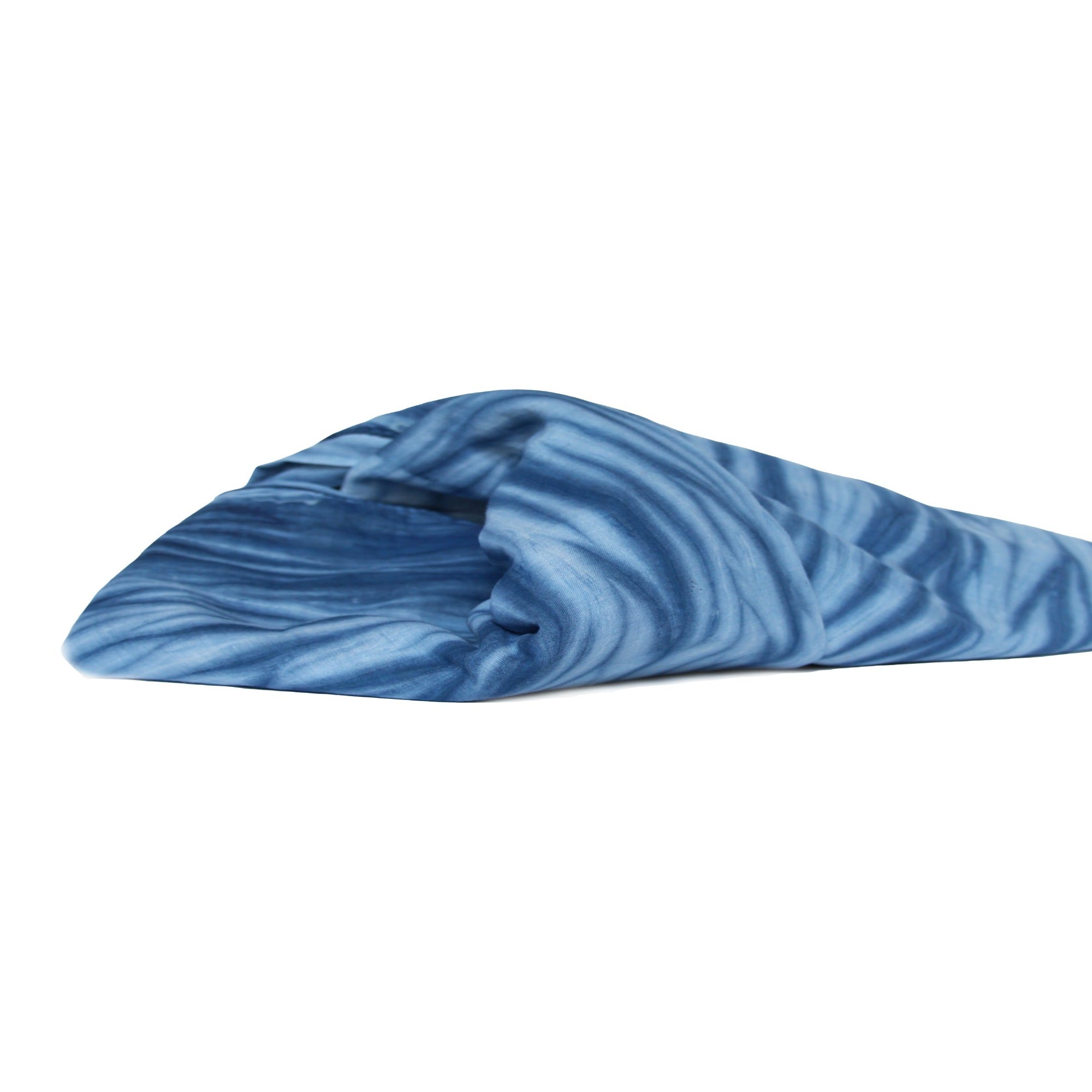 Indigo Dyed Hand Printed Cotton Fabric-3
