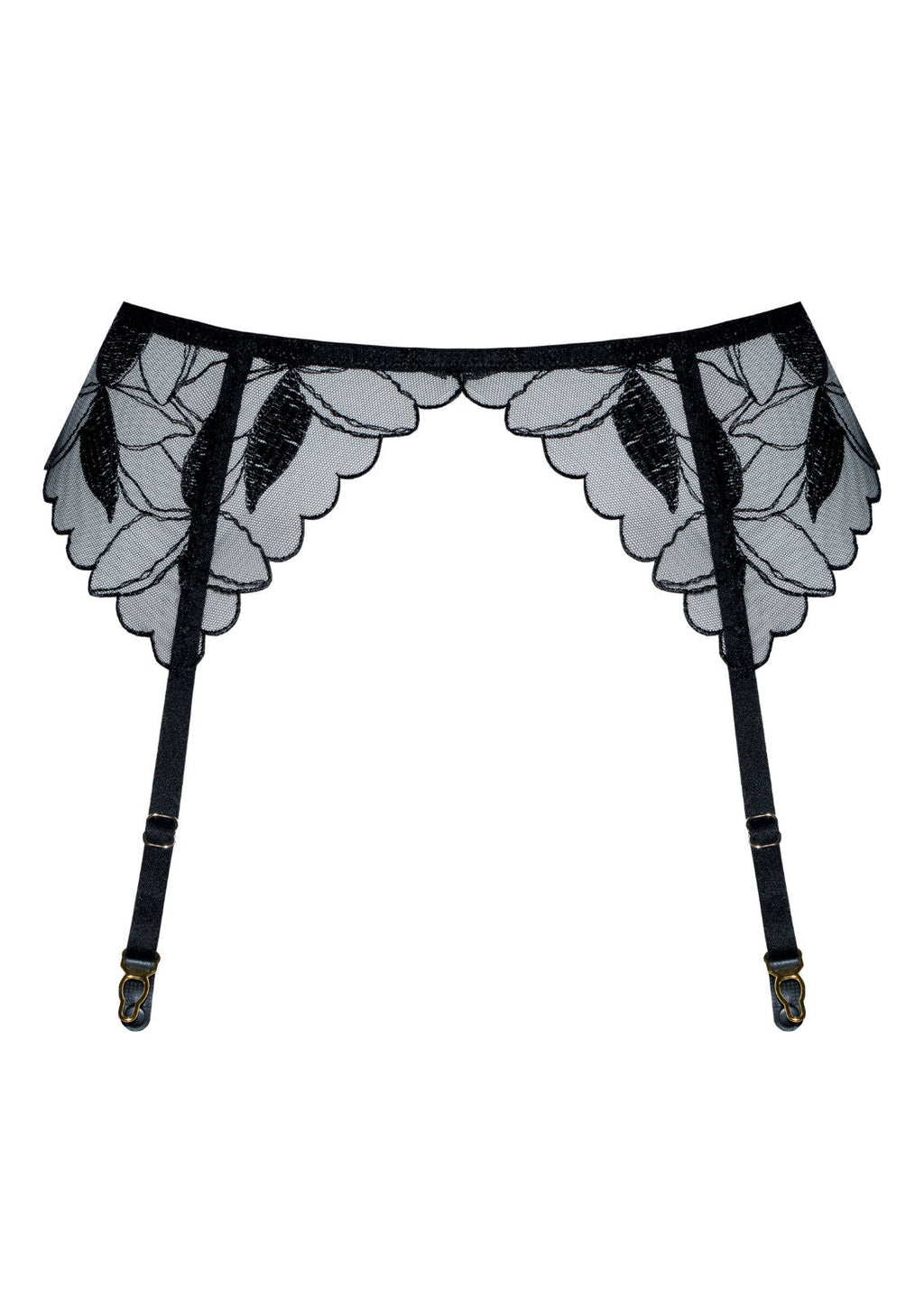 Kendall Sheer High-waist Garter Belt