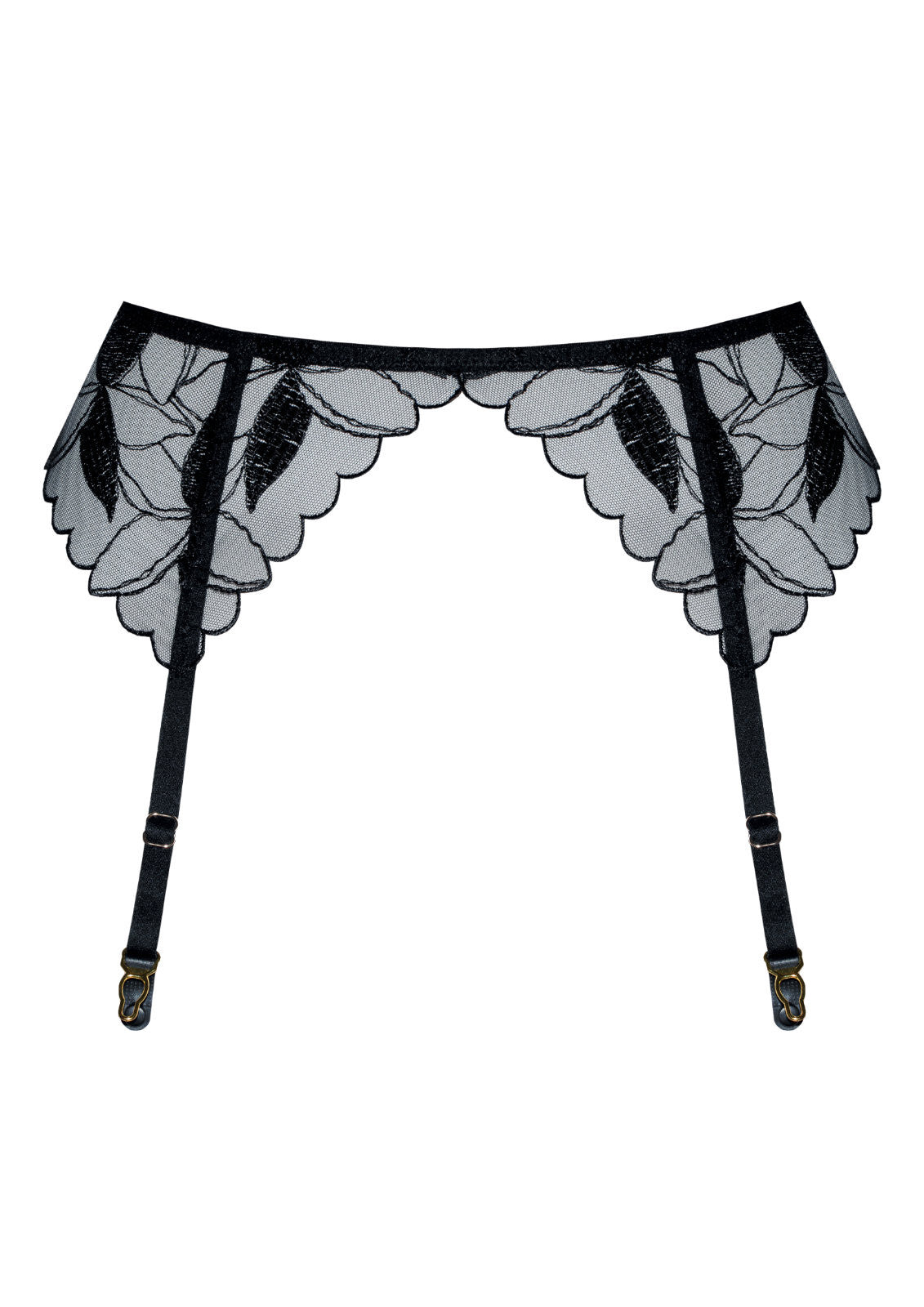 Kendall Sheer High-waist Garter Belt