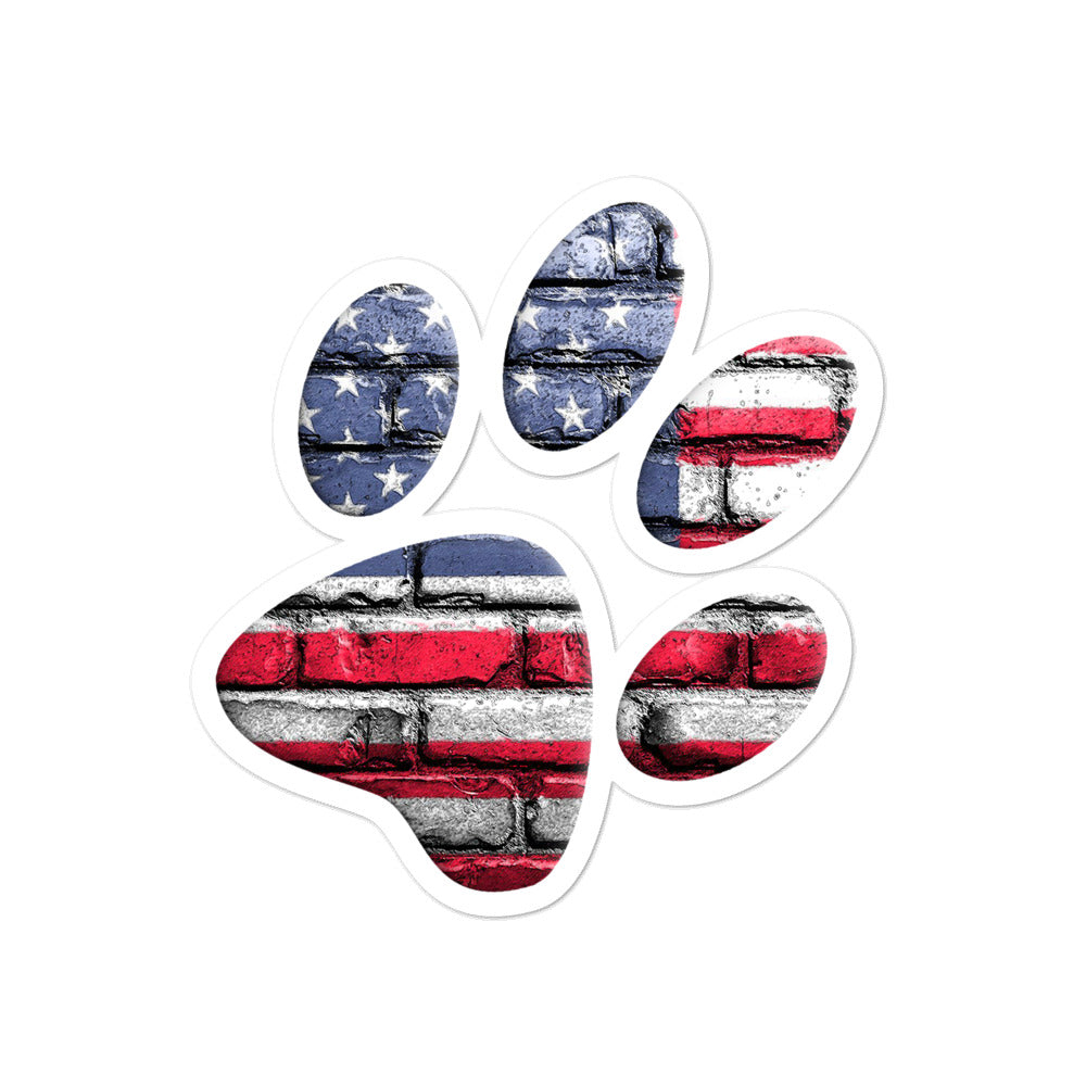 American Paw Print Sticker