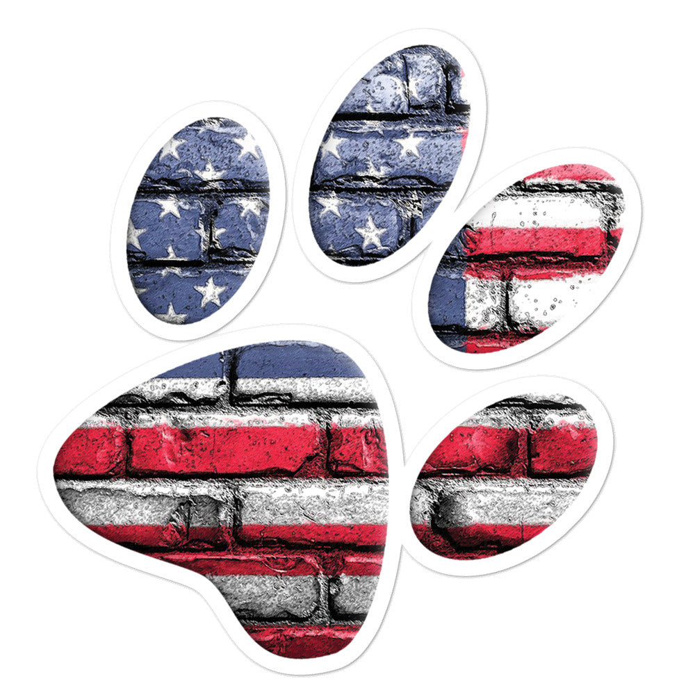 American Paw Print Sticker