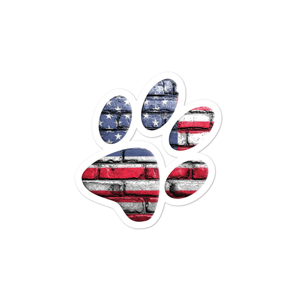 American Paw Print Sticker