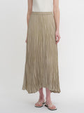 Mulberry Silk Custom Pleated Irregular Hem Skirt for Women