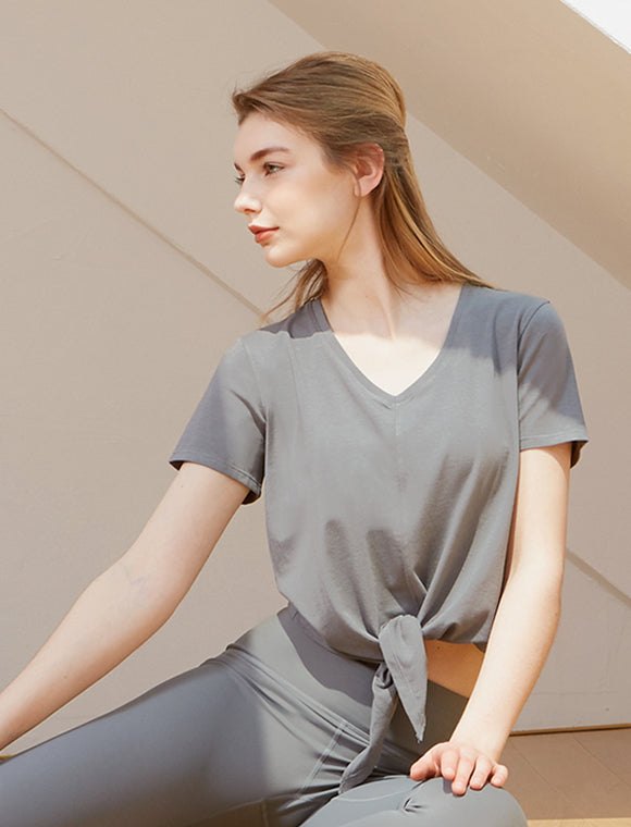 Knot Your Race V Neck Short Sleeve