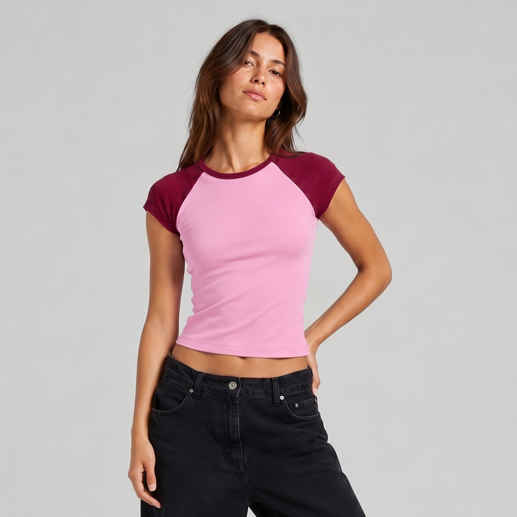 3001GD Limited Women's Garment Dyed Raglan Baby Tee