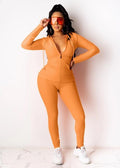Hooded Zip-up Tracksuit Set