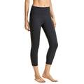 Women Matte Brushed Yoga Leggings 21 Inches - Thick Capris Leggings Gym Crops High Waist Workout Pants