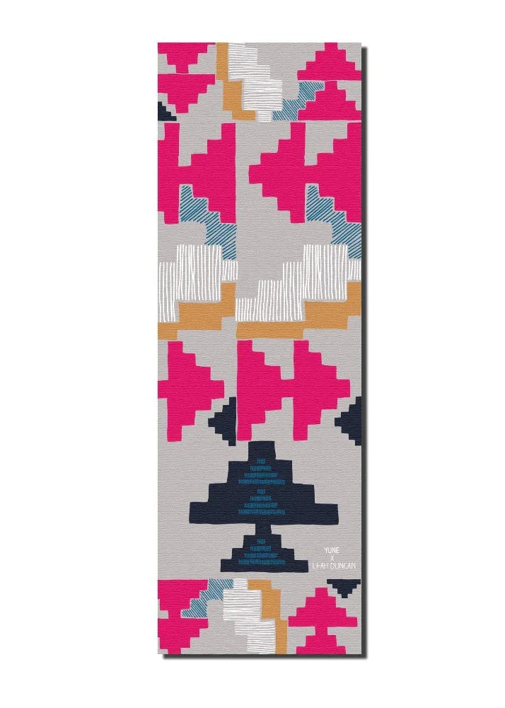 Yoga Mat | 6mm Thick | Pink| Non-slip | Eco Friendly | Leah Duncan Geo