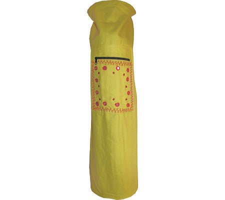 Beaded Yoga Mat Bag in Yellow — detail view